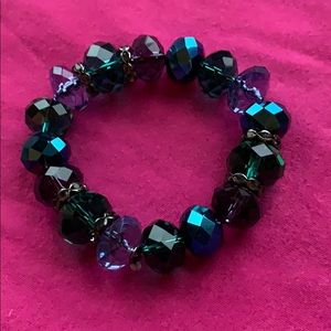 Lavender & Shades of Blue Beads Bracelet